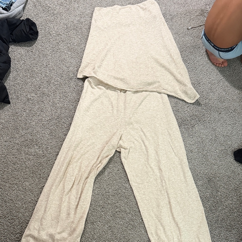 FP Movement by Free People Cream Jumpsuit